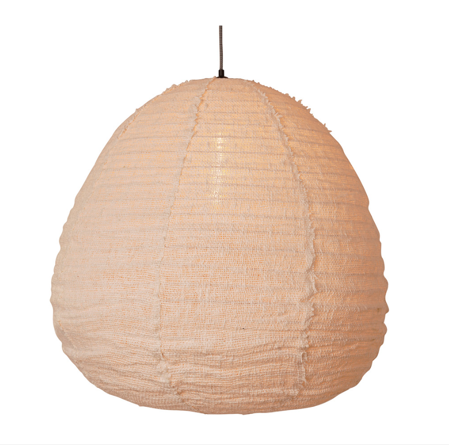 plafonnier en lin beige