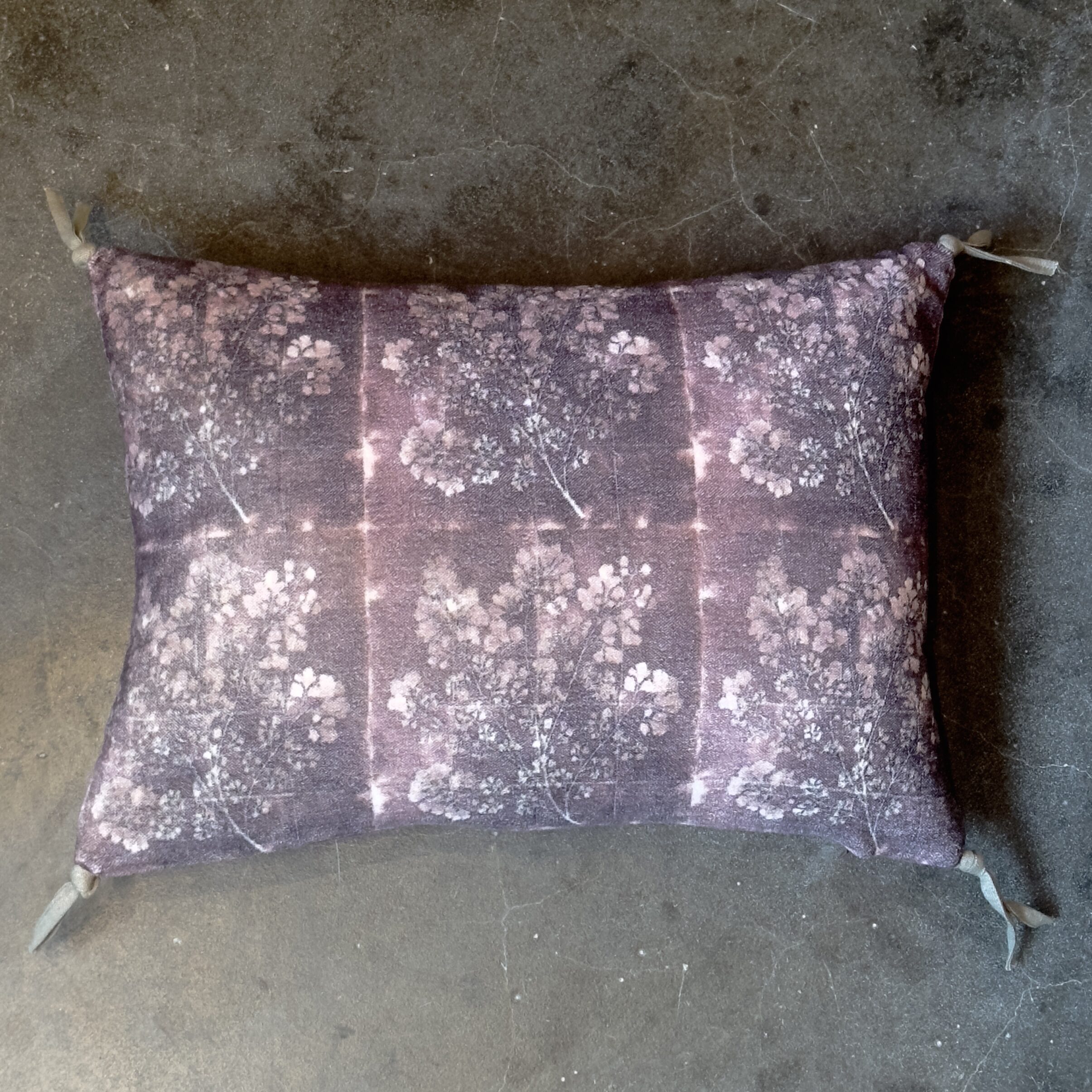 Housse de coussin Herbier Lilas - petit rectangle