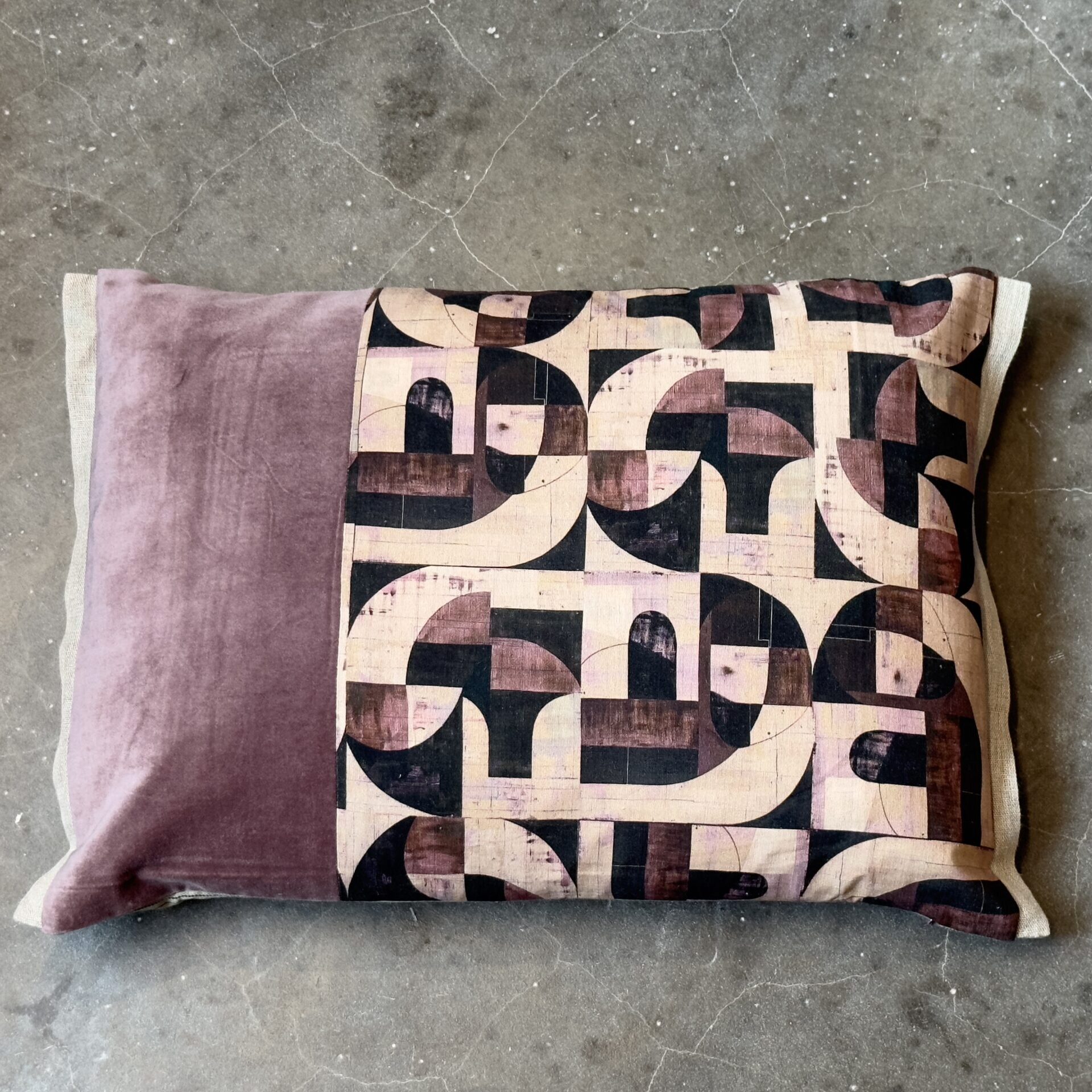 Housse de coussin Dandy Lilas - moyen rectangle