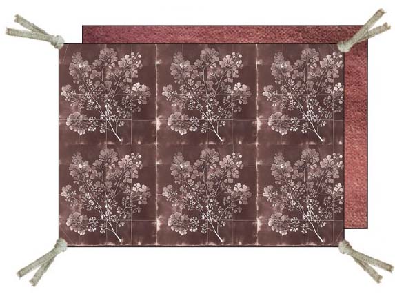 Housse de coussin Herbier Terracotta - petit rectangle