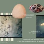 moodboard sur les tons bleu céladon