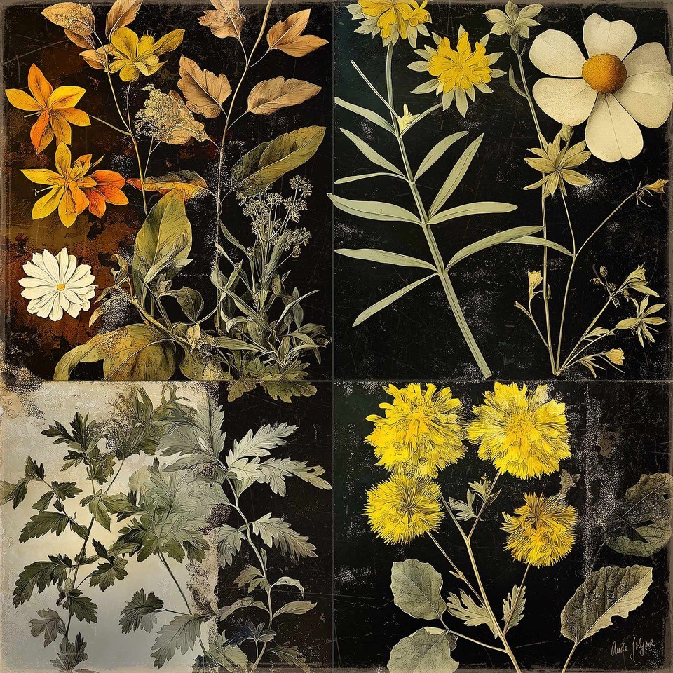 Toile vagabonde n°18 : Les herbiers jaunes