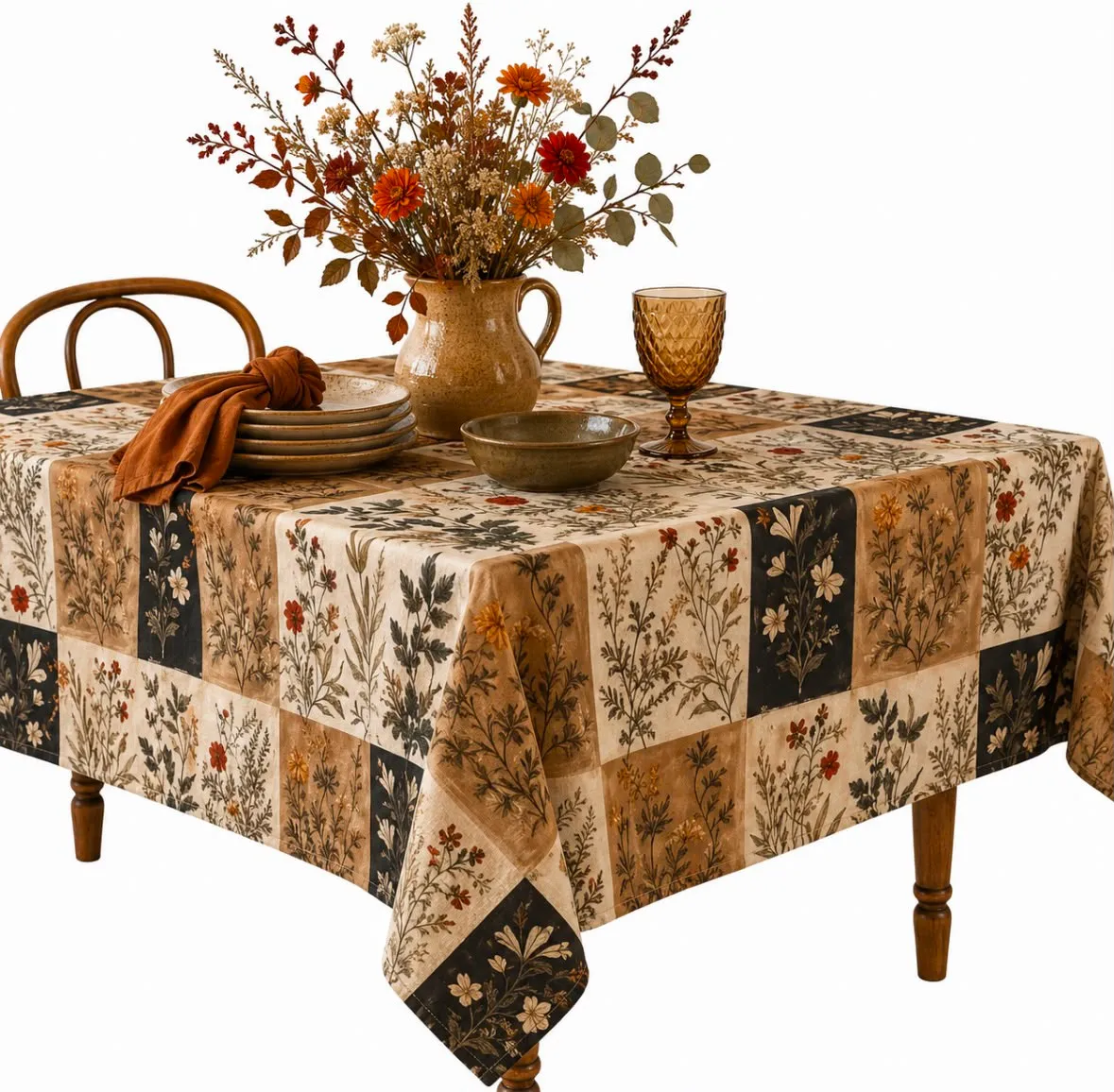 grande nappe 130 x 280 motif floral