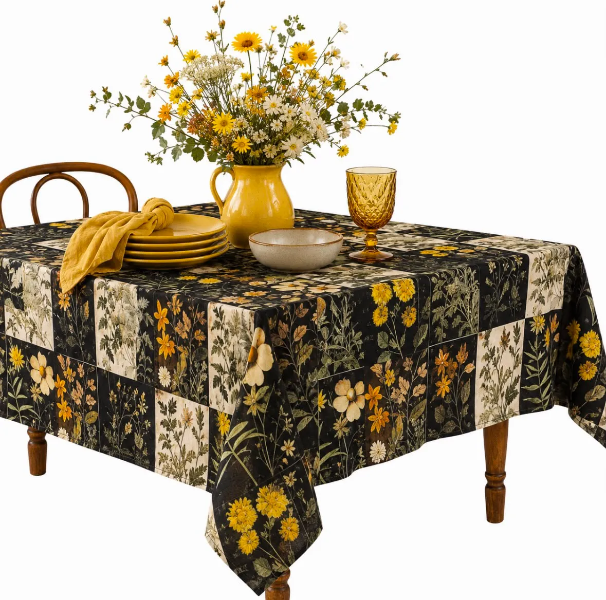 grande nappe 130 x 280 motif floral