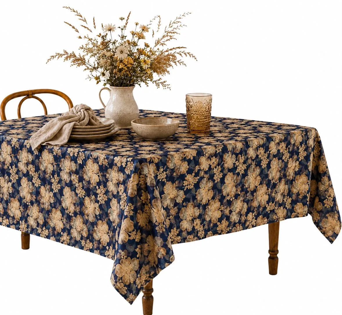 grande nappe 130 x 280 motif floral