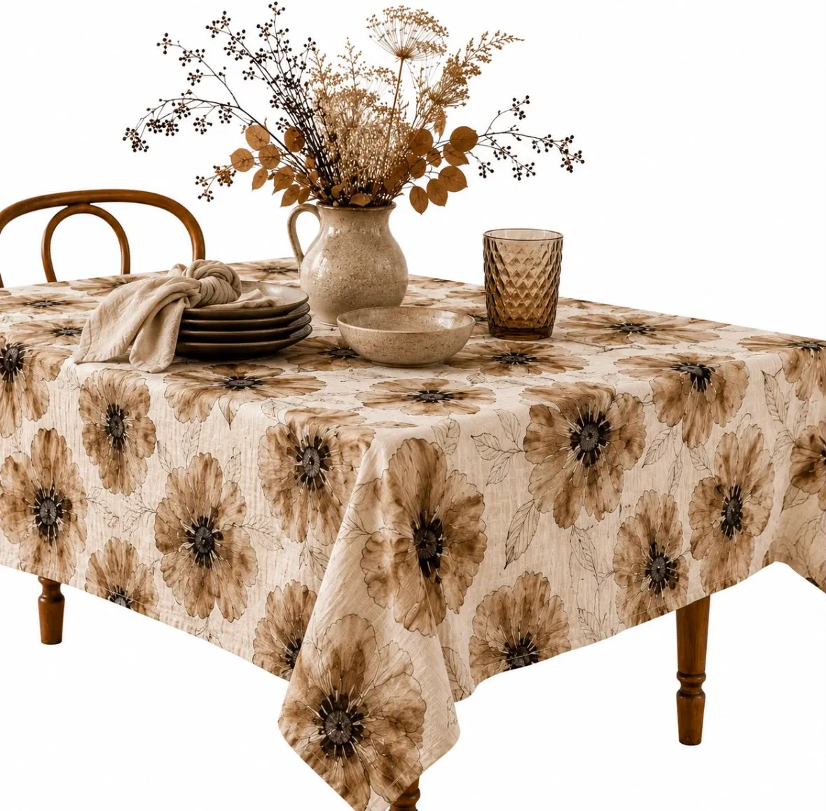 grande nappe 130 x 280 motif floral